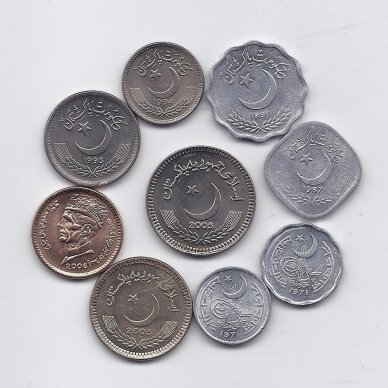 PAKISTAN 1971 - 2006 9 coins set 1