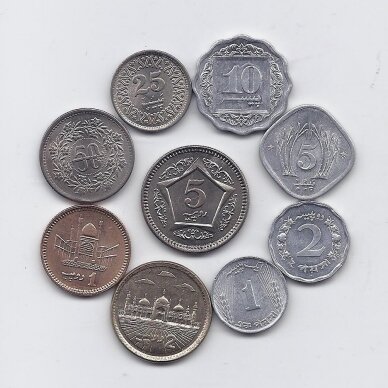 PAKISTAN 1971 - 2006 9 coins set