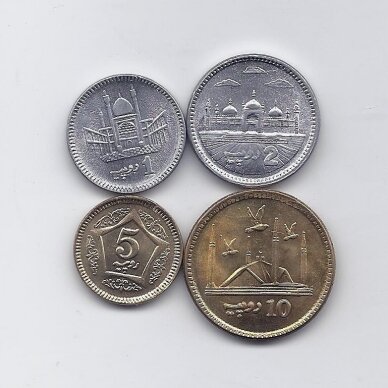 PAKISTANAS 2016 - 2021 m. 4 monetų rinkinys