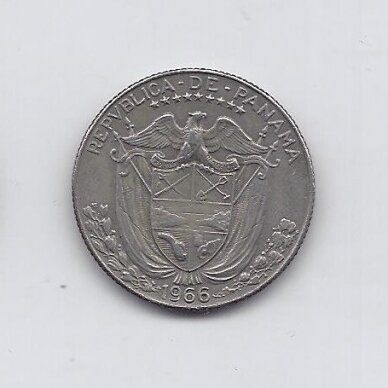PANAMA 1/4 BALBOA 1966 KM # 11.2a VF 1