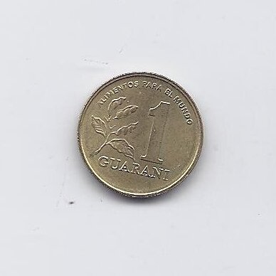 PARAGUAY 1 GUARANI 1993 KM # 192 XF/AU