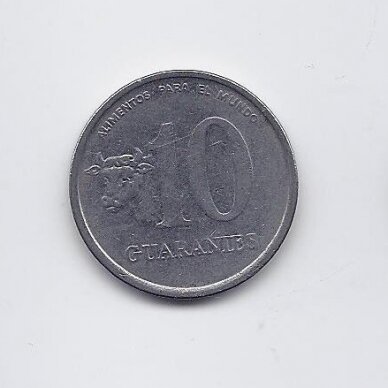PARAGUAY 10 GUARANIES 1986 KM # 167 VF/XF