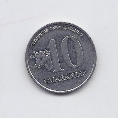 PARAGUAY 10 GUARANIES 1988 KM # 167 VF/XF