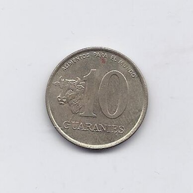 PARAGUAY 10 GUARANIES 1990 KM # 178 VF