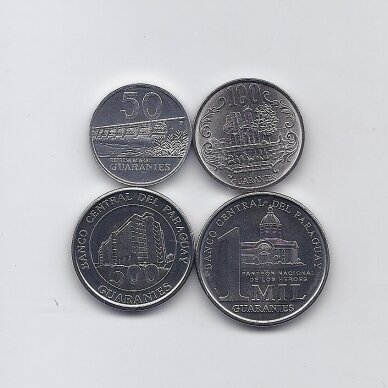 PARAGUAY 2016 - 2019 FOUR COINS SET