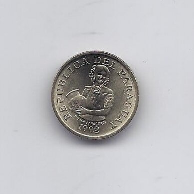 PARAGUAY 5 GUARANI 1992 KM # 166a UNC 1