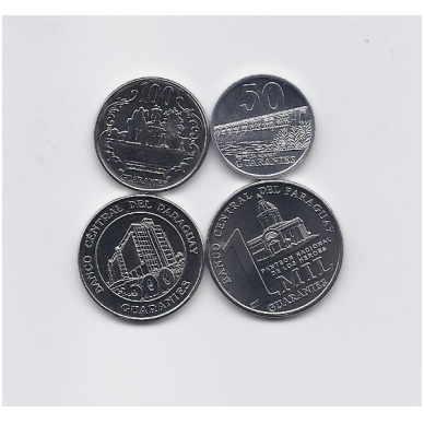 PARAGVAJUS 2008 - 2012 m. 4 monetų rinkinys