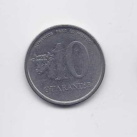 PARAGUAY 10 GUARANIES 1986 KM # 167 VF/XF
