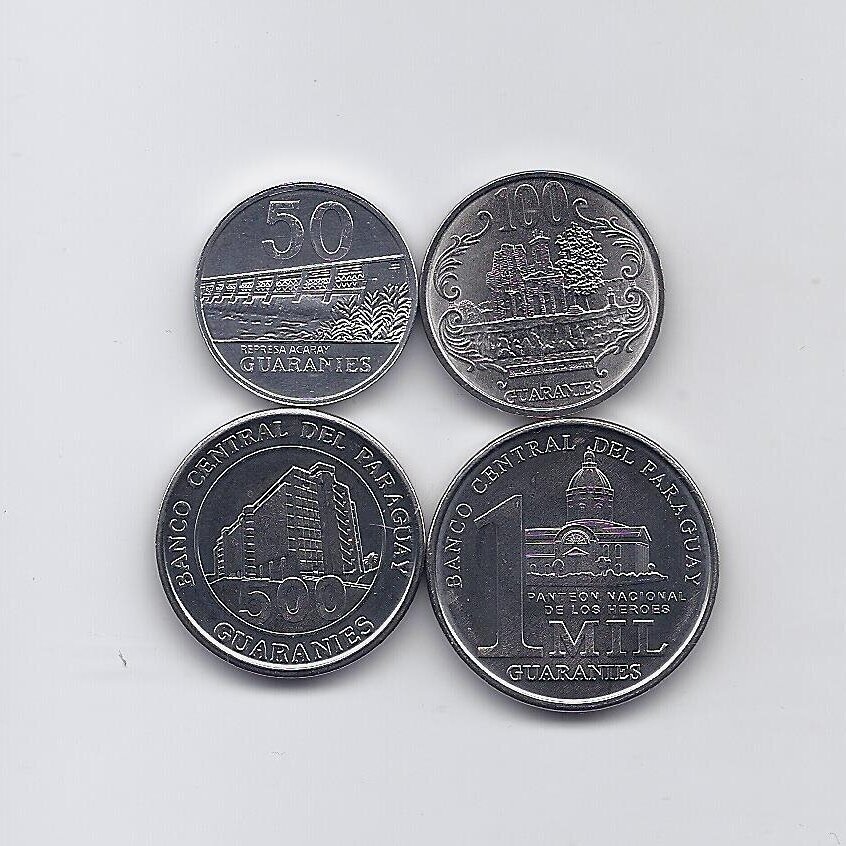 PARAGUAY 2016 - 2019 FOUR COINS SET