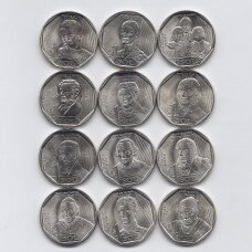 PERU 2020 - 2023 m. 12 monetų rinkinys - Valstybės kūrėjai