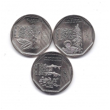 PERU 3 X 1 NUEVO SOL 2013 KM # 374 - 376 UNC Gamtos resursai PERU 3 X 1 NUEVO SOL 2013 KM # 374 - 376 UNC Gamtos resursai