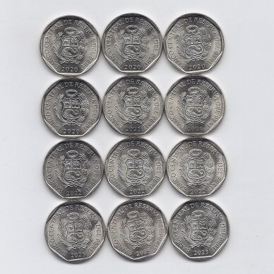 PERU 2020 - 2023 m. 12 monetų rinkinys - Valstybės kūrėjai 1