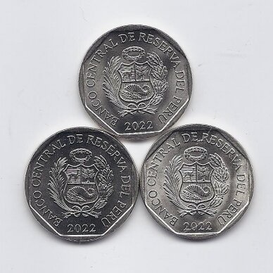 PERU 3 X 1 SOL 2022 KM # new UNC Builders of the Republic 1
