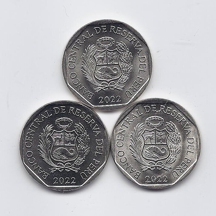PERU 3 X 1 SOL 2022 KM # new UNC Builders of the Republic 1