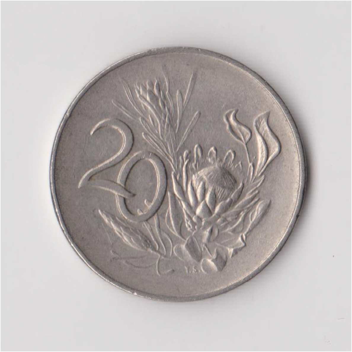 SOUTH AFRICA 20 CENTS 1965 KM # 69.2 VF