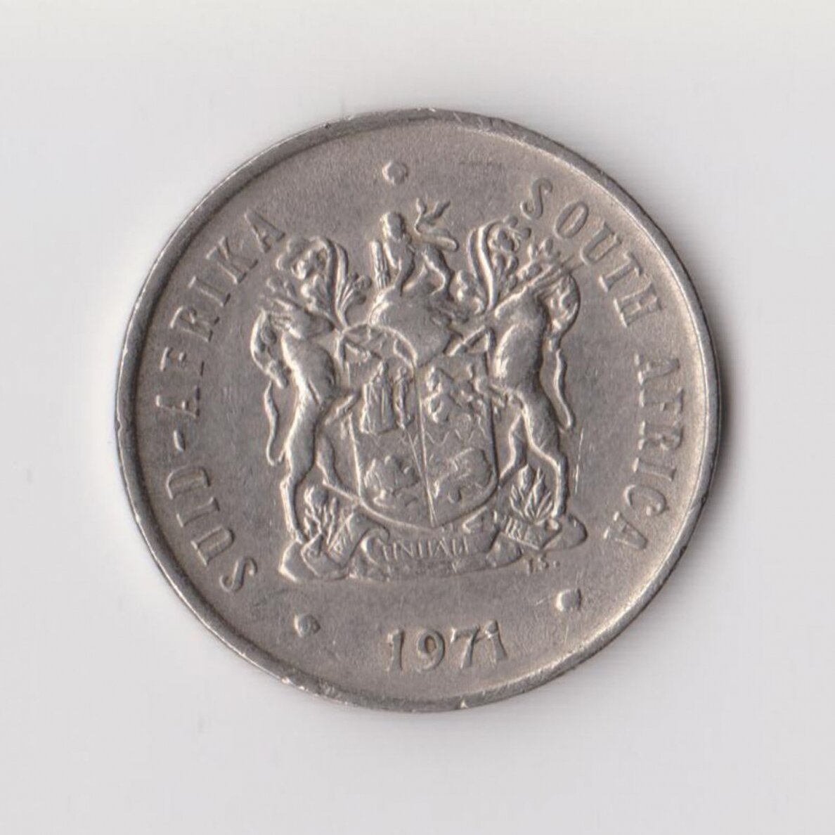 SOUTH AFRICA 20 CENTS 1971 KM # 86 VF/XF 1