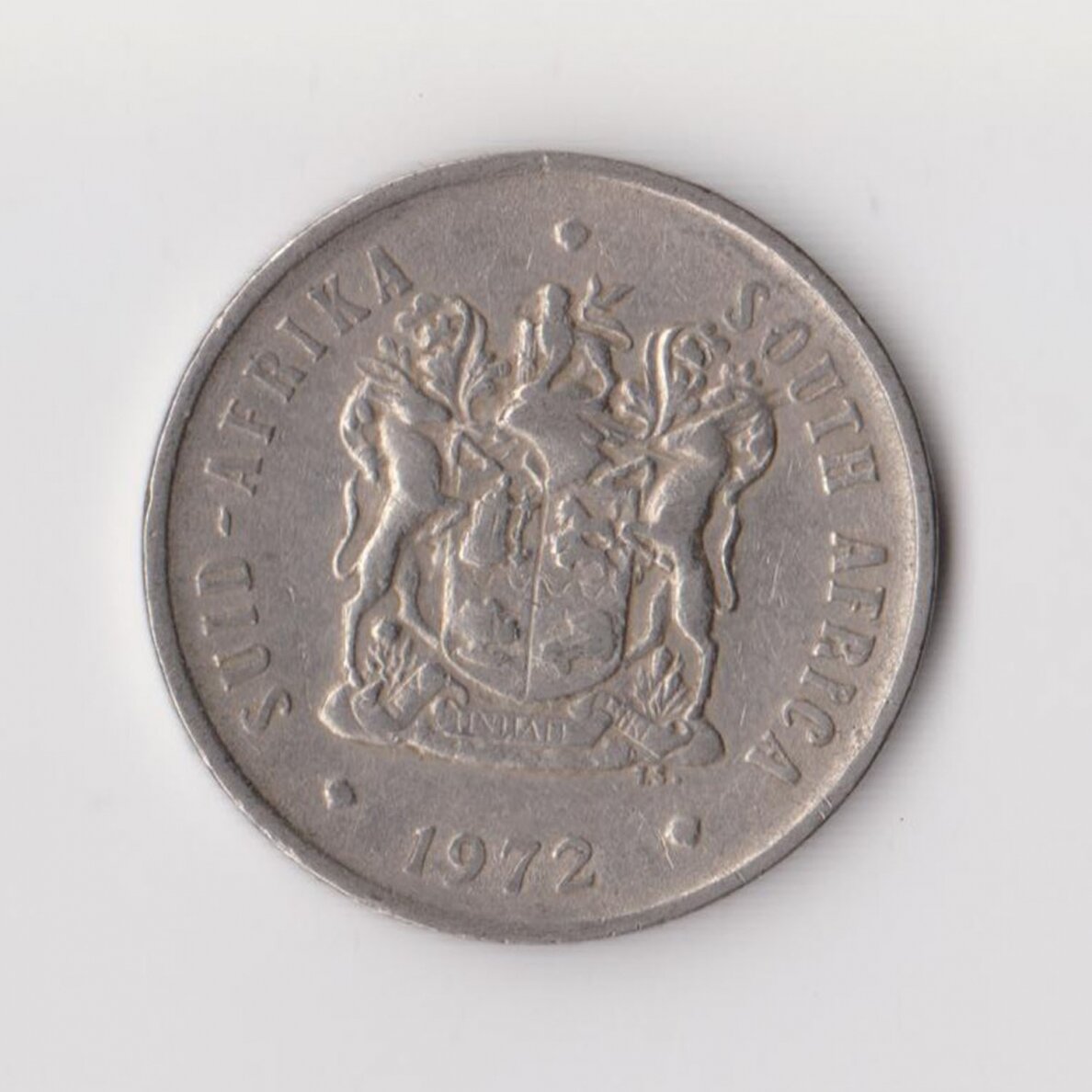 SOUTH AFRICA 20 CENTS 1972 KM # 86 VF/XF 1