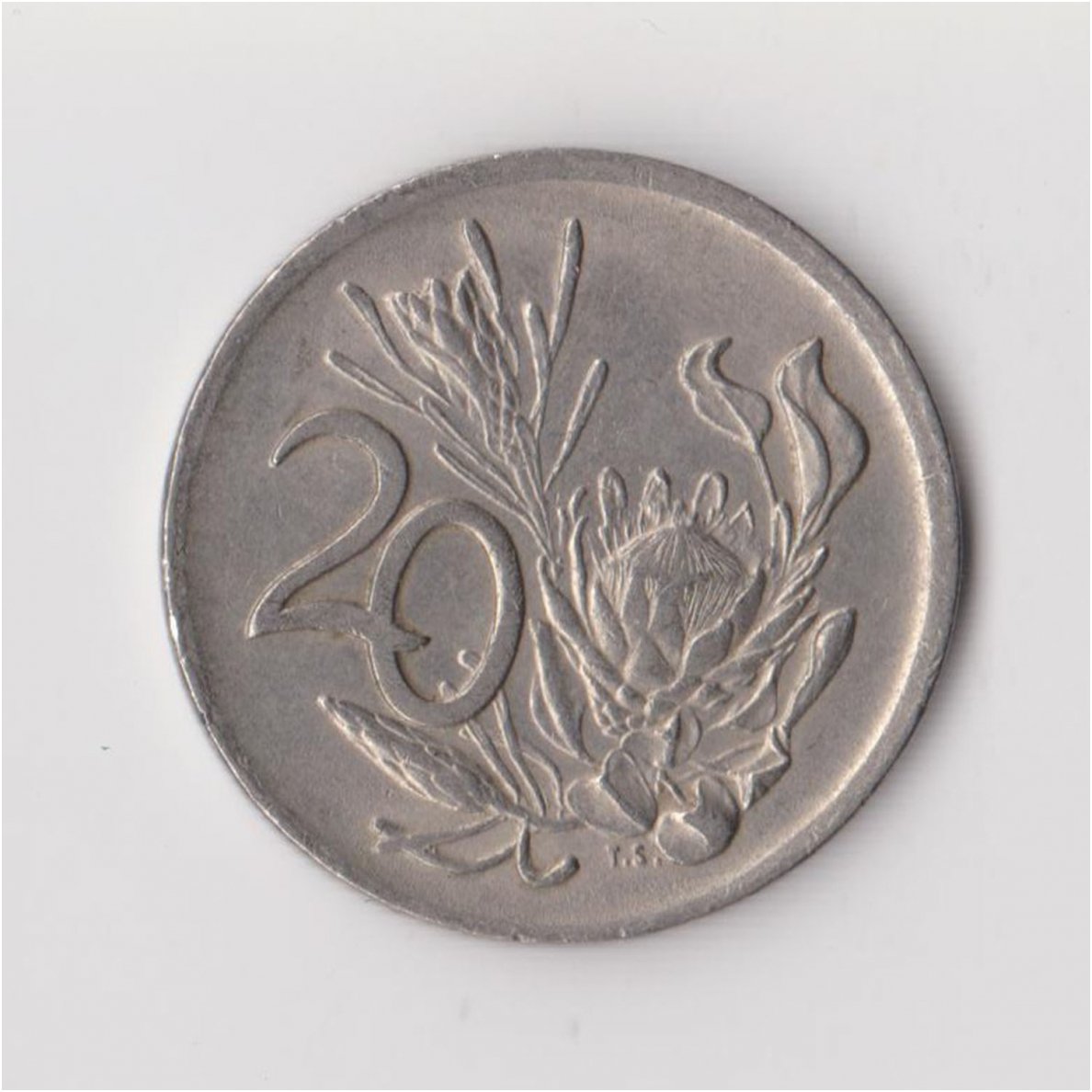 SOUTH AFRICA 20 CENTS 1976 KM # 95 VF J. J. Fouche