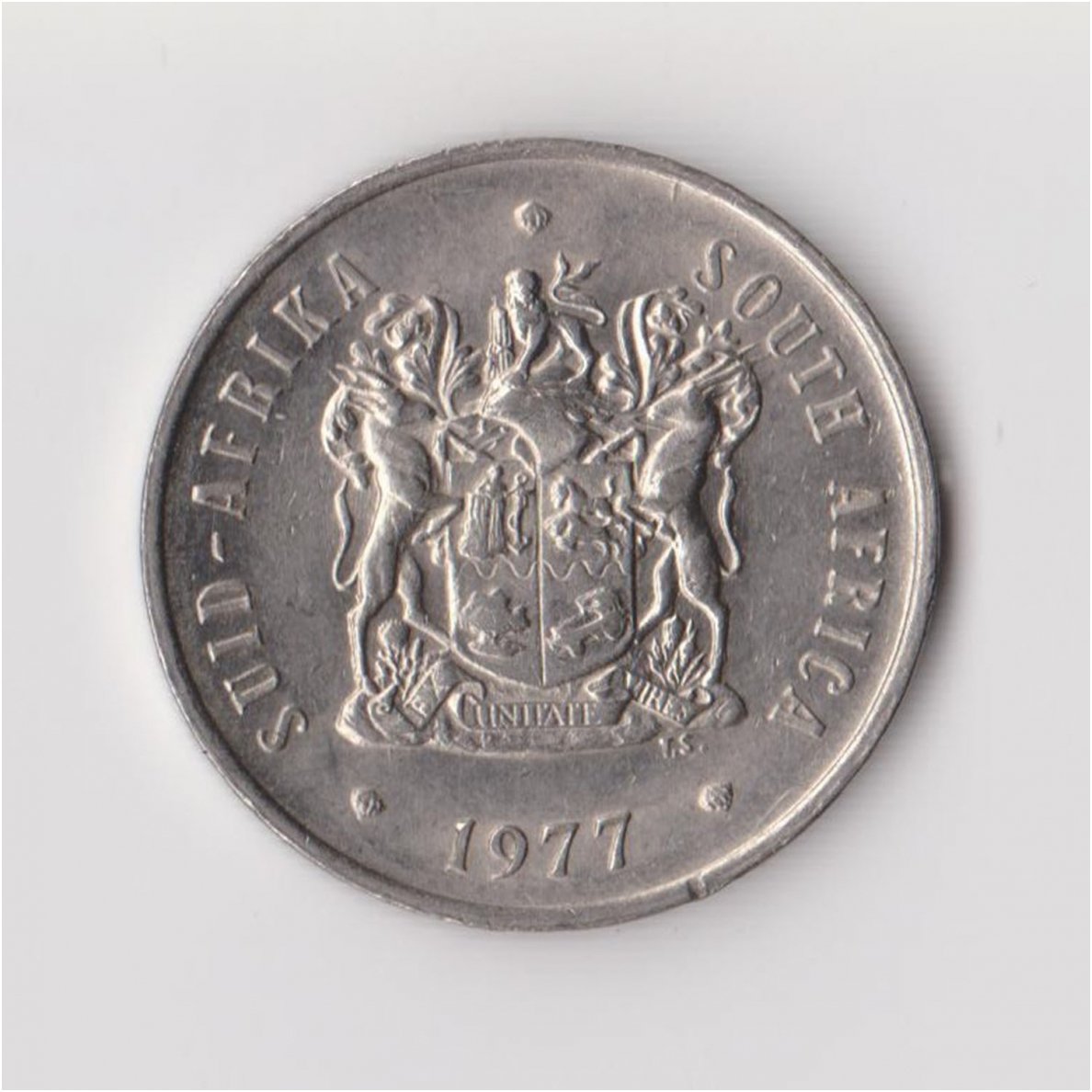 SOUTH AFRICA 20 CENTS 1977 KM # 86 VF/XF 1