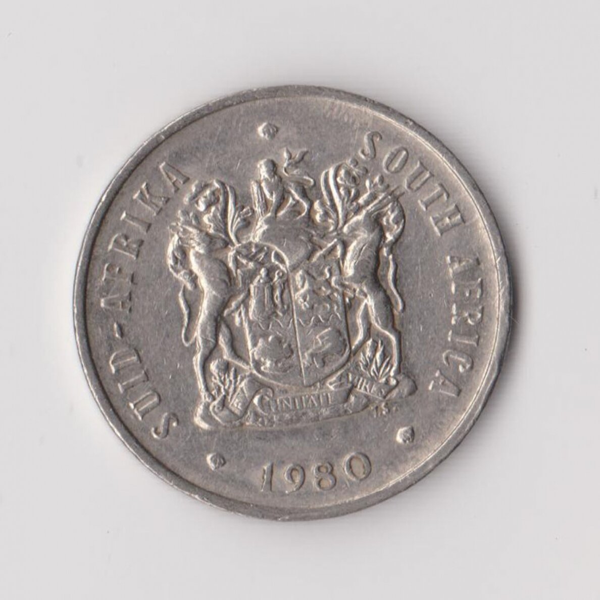 SOUTH AFRICA 20 CENTS 1980 KM # 86 VF 1
