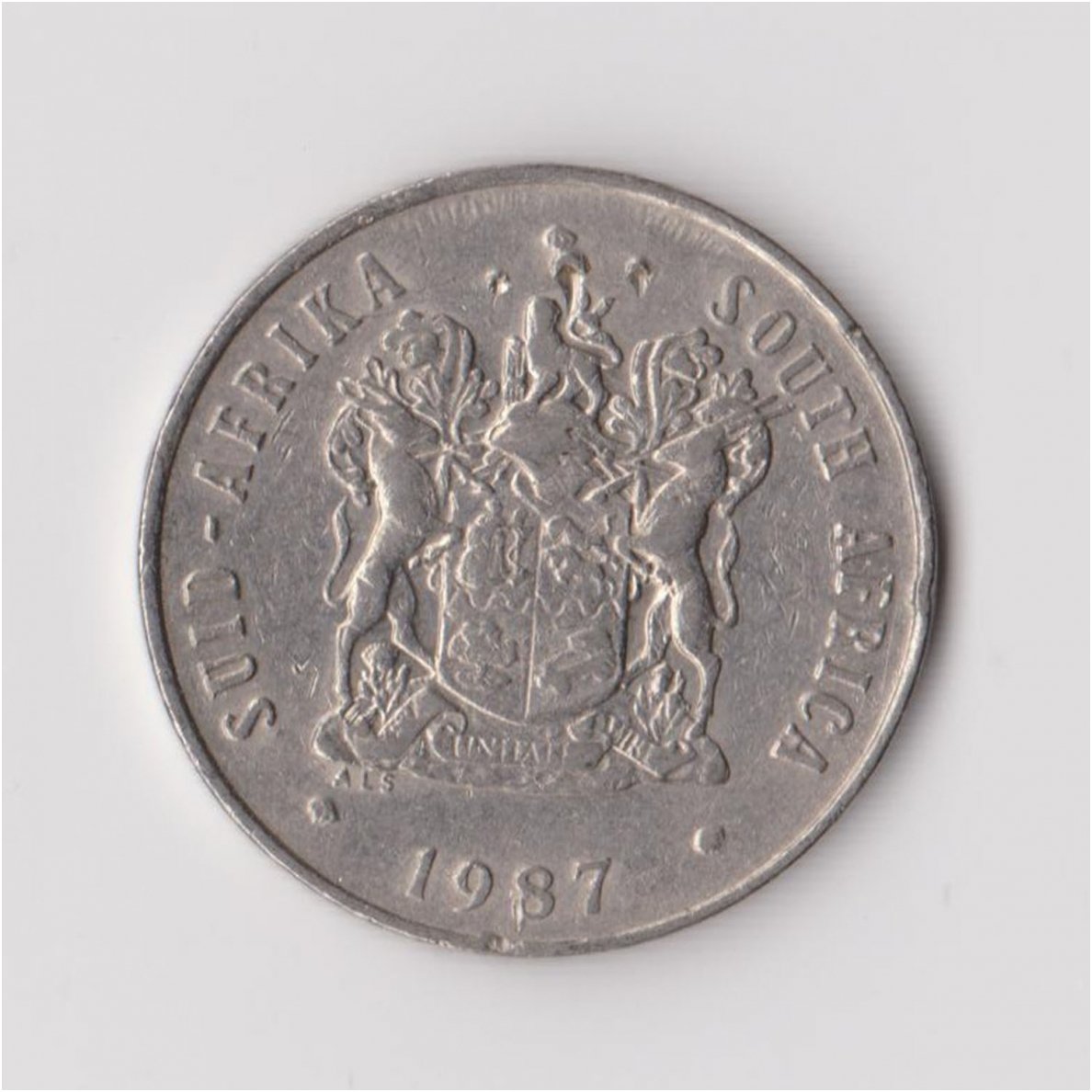 SOUTH AFRICA 20 CENTS 1987 KM # 86 VF/XF 1