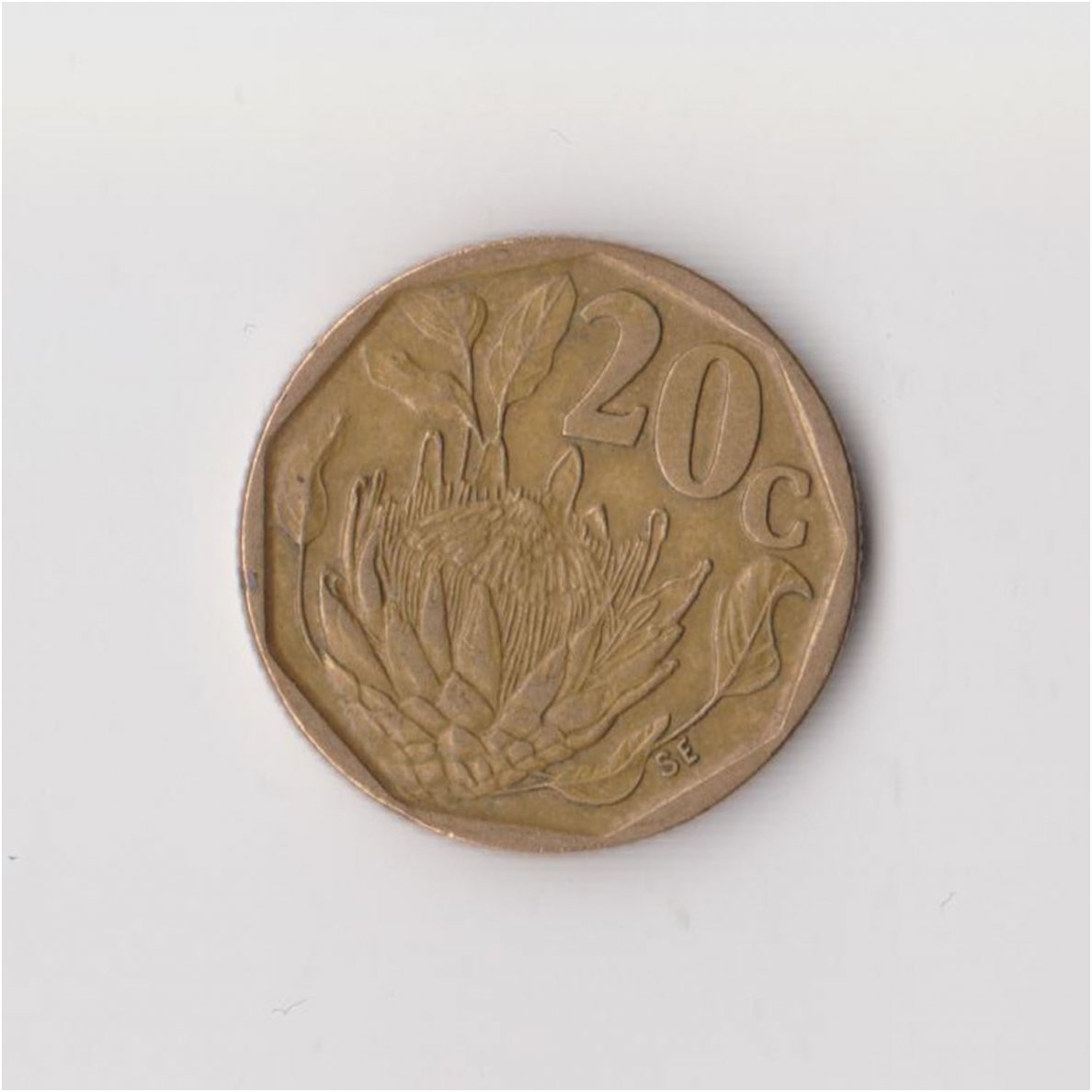 SOUTH AFRICA 20 CENTS 1995 KM # 136 VF