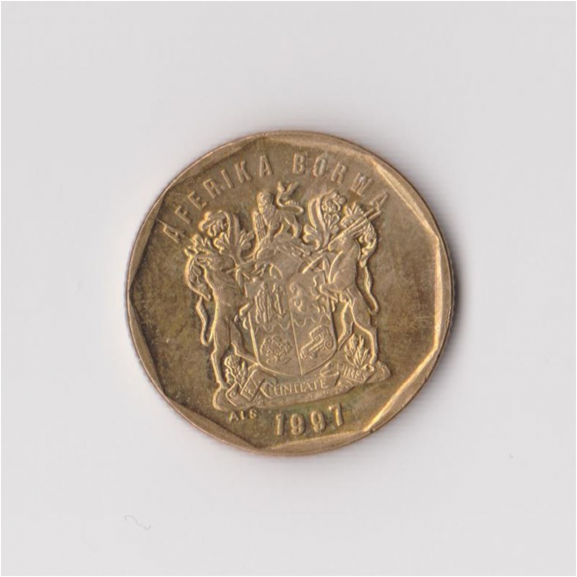 SOUTH AFRICA 20 CENTS 1997 KM # 162 XF/AU 1