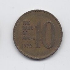 SOUTH KOREA 10 WON 1978 KM # 6a VF