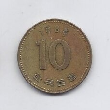SOUTH KOREA 10 WON 1988 KM # 33.1 VF