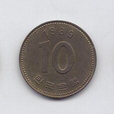 SOUTH KOREA 10 WON 1989 KM # 33.1 VF