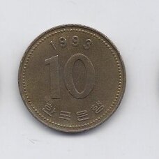 SOUTH KOREA 10 WON 1993 KM # 33.1 VF