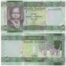 PIETŲ SUDANAS 1 POUND 2011 P # 5 UNC