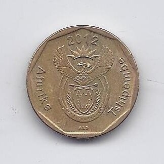 SOUTH AFRICA 20 CENTS 2012 KM # 466 VF 1