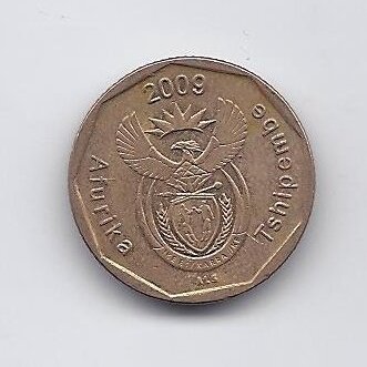 SOUTH AFRICA 20 CENTS 2009 KM # 466 VF 1