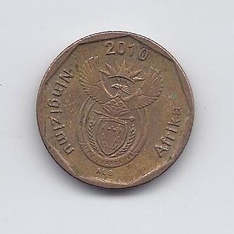 SOUTH AFRICA 20 CENTS 2010 KM # 495 VF 1