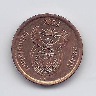 SOUTH AFRICA 5 CENTS 2009 KM # 464 XF 1