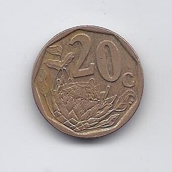 SOUTH AFRICA 20 CENTS 2009 KM # 466 VF