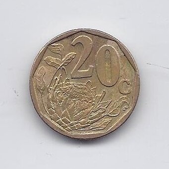 SOUTH AFRICA 20 CENTS 2012 KM # 466 VF