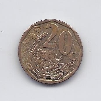 SOUTH AFRICA 20 CENTS 2010 KM # 495 VF