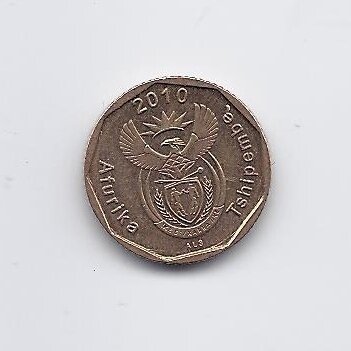 SOUTH AFRICA 10 CENTS 2010 KM # 494 VF/XF 1