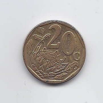 SOUTH AFRICA 20 CENTS 2015 KM # 270 VF/XF