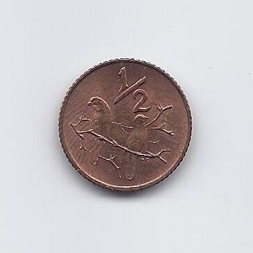 SOUTH AFRICA 1/2 CENT 1970 KM # 81 VF/XF