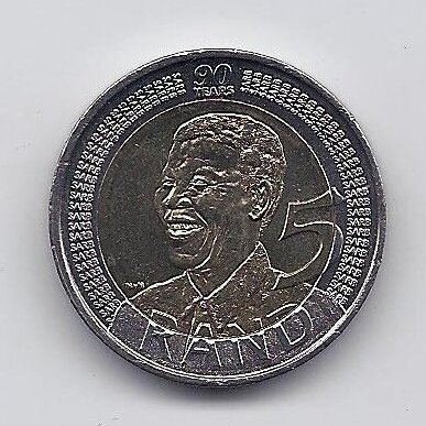 SOUTH AFRICA 5 RAND 2008 KM # 439 AU Nelson Mandela
