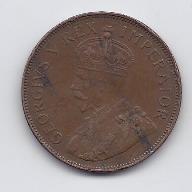 SOUTH AFRICA 1 PENNY 1936 KM # 14.3 VF 1