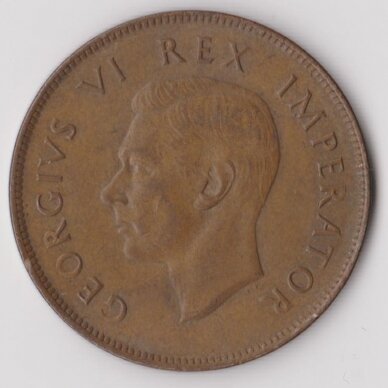 SOUTH AFRICA 1 PENNY 1941 KM # 25 VF 1