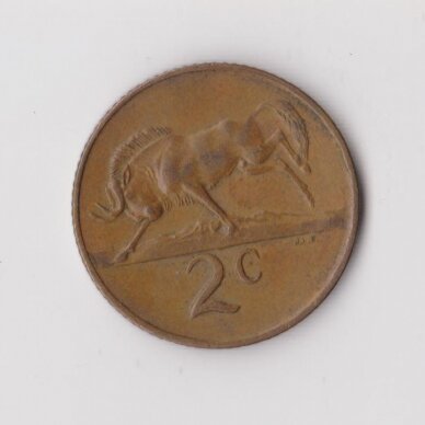 SOUTH AFRICA 2 CENTS 1987 KM # 83 VF