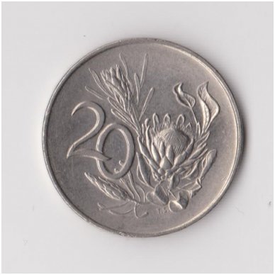 SOUTH AFRICA 20 CENTS 1965 KM # 69.1 VF