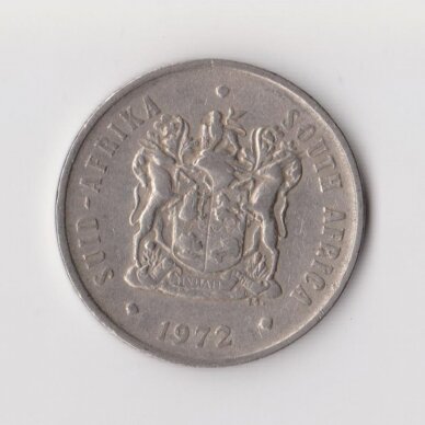 SOUTH AFRICA 20 CENTS 1972 KM # 86 VF/XF 1