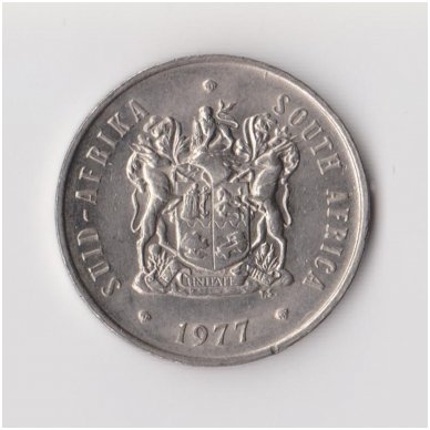 SOUTH AFRICA 20 CENTS 1977 KM # 86 VF/XF 1