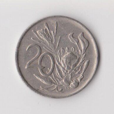 SOUTH AFRICA 20 CENTS 1980 KM # 86 VF